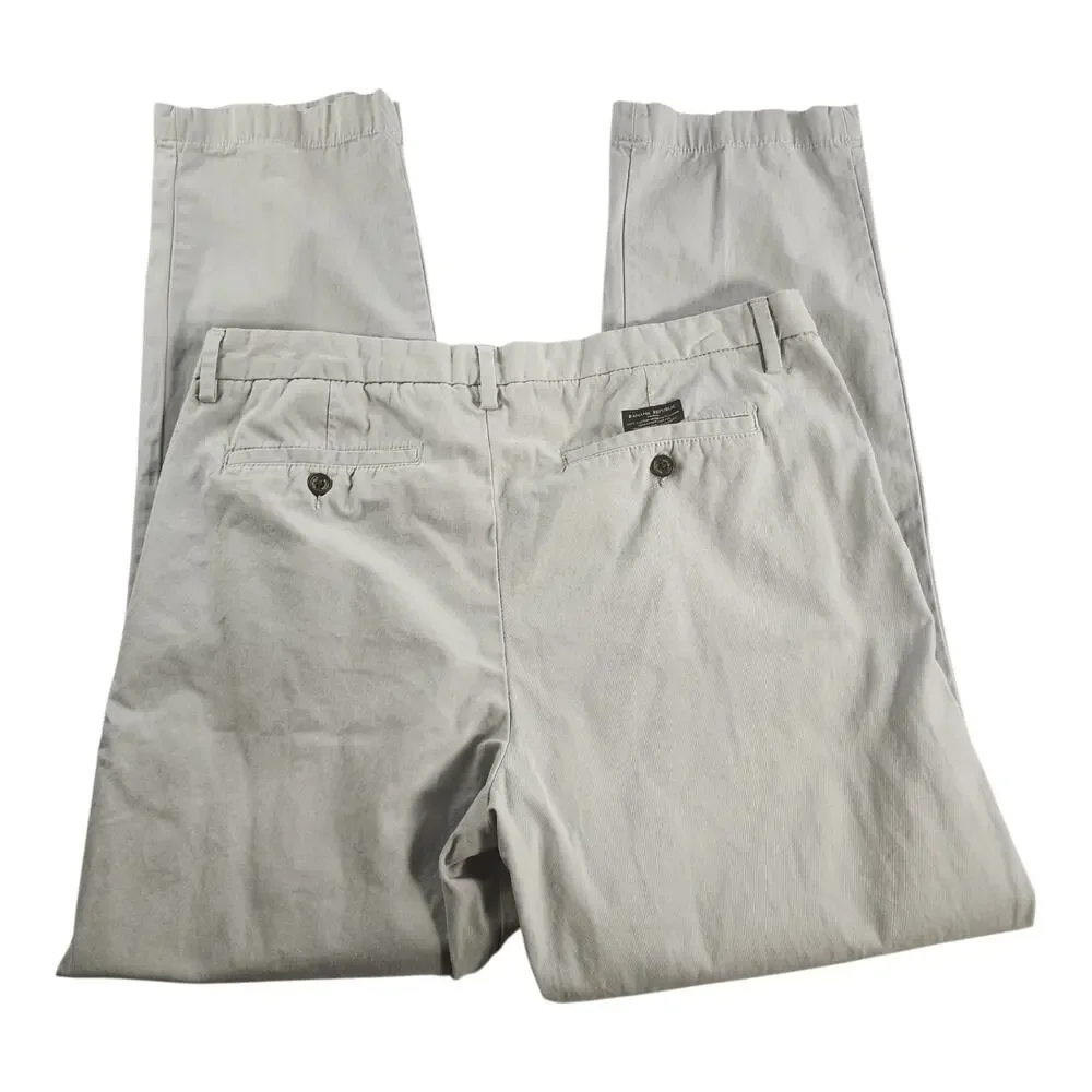 Banana Republic Aiden Chino Light Gray Men's 35 x 32 Pants